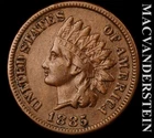 1885 Indian Head Cent - Scarce  Extra Fine  Semi-key  Better Date  #L3624