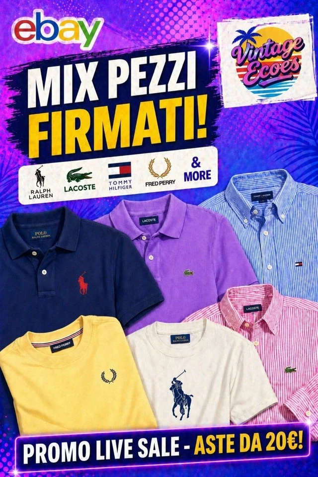 MIX SECOND HAND uomo 15/20€: camicie, t-shirt, polo - Ralph, Lacoste, Fred.