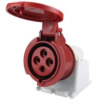 32A 4P 400V Feststeckdose Rot Aufputzmontage 23396P01