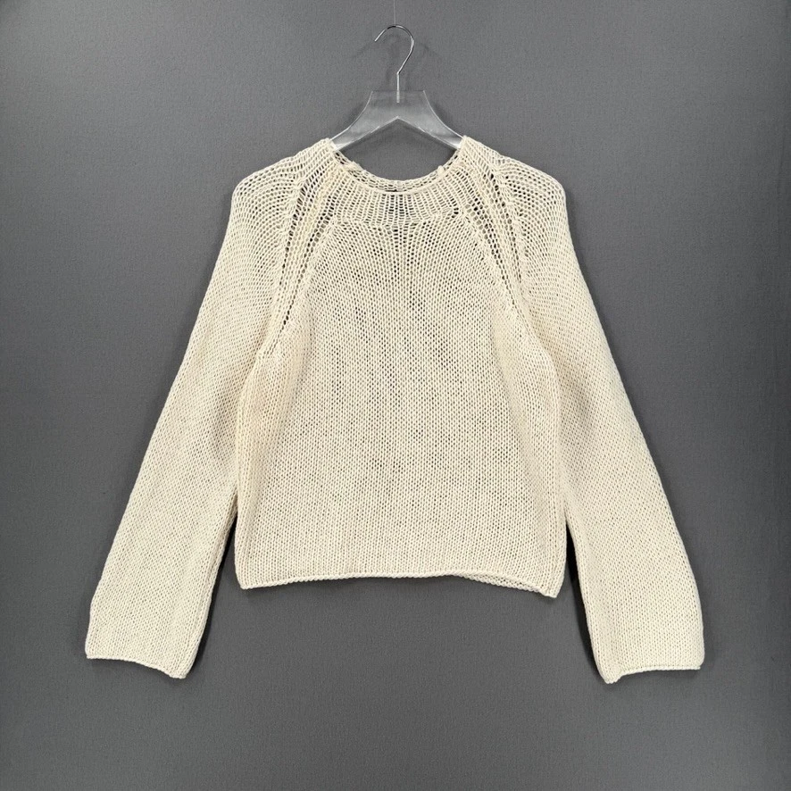 Pull Sweat Femme Massimo Dutti - Taille UK 14 (M) - Coton Beige - Poche Kangourou