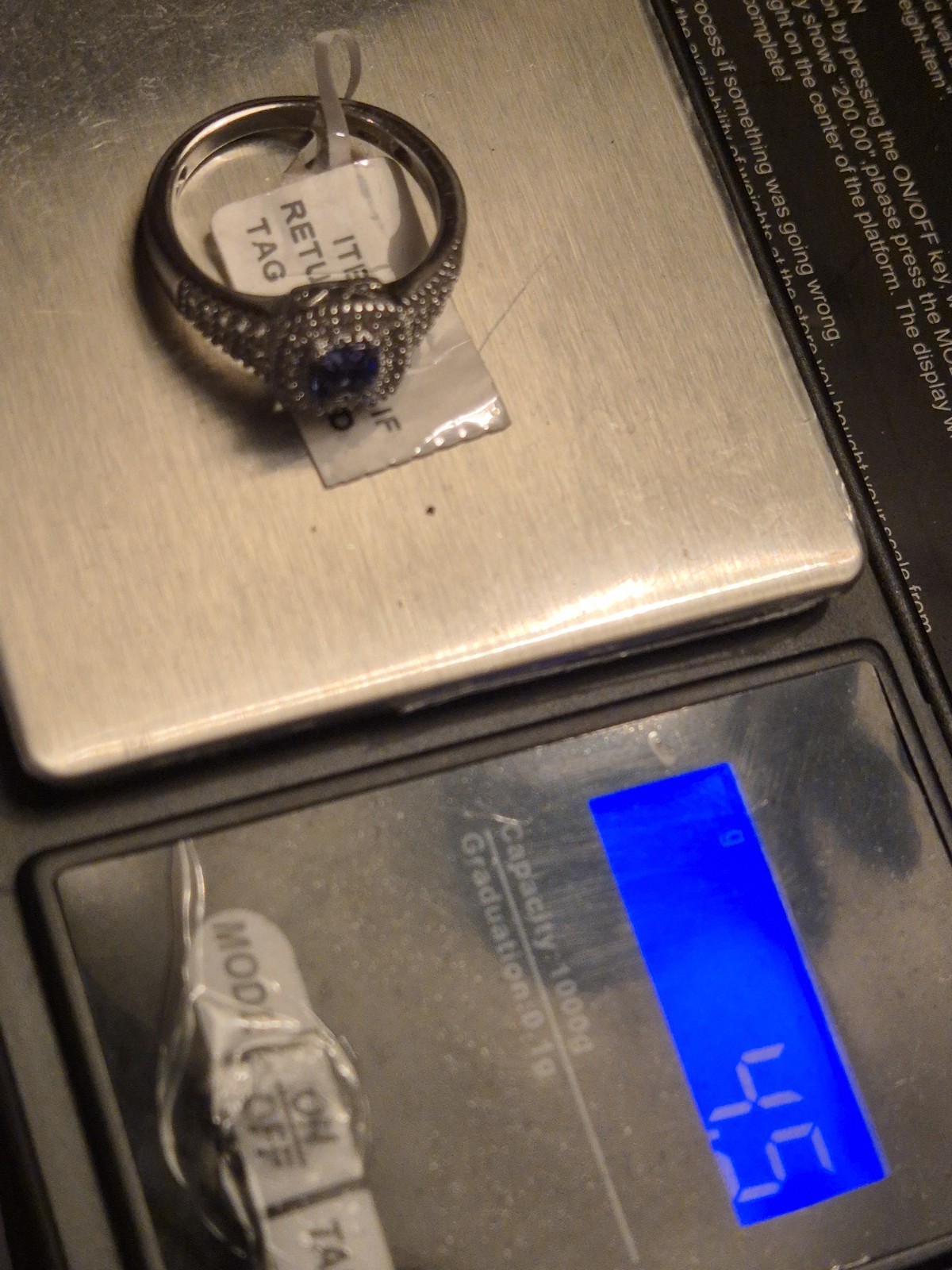 Rectangular Cushion Tanzanite and White Zircon St… - image 10