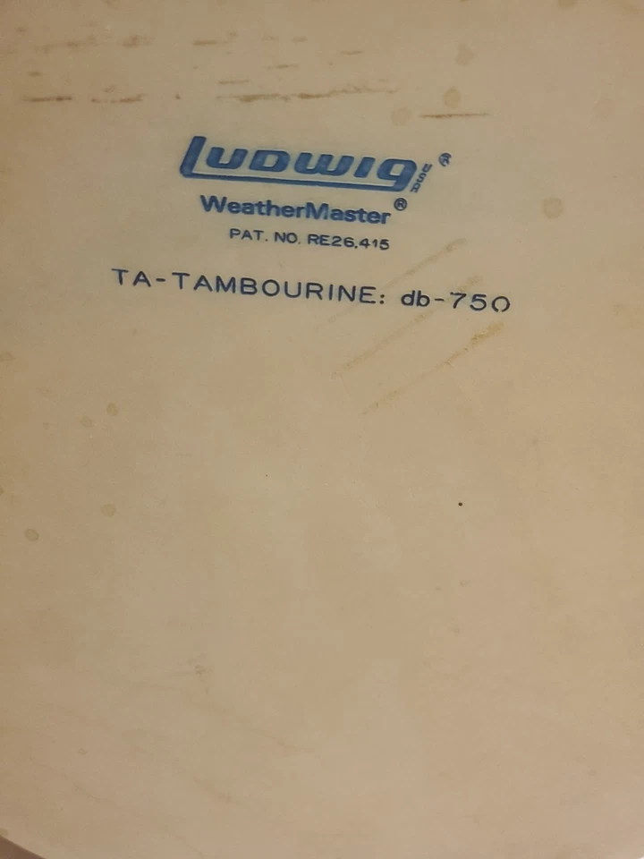 Vintage Ludwig WeatherMaster 10" db-750 zweireihiger Holzrahmen TA Tamburin - Bild 2 von 4