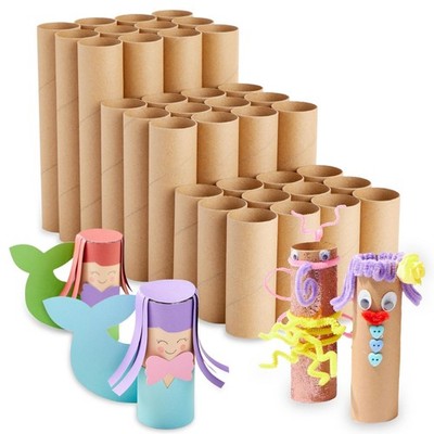 Ions 36 Pack Brown Cardboard Tubes For Crafts Diy Crafting Paper Rolls For Class