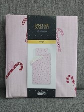 Christmas 'Candy Cane' Bows - Single Duvet Set