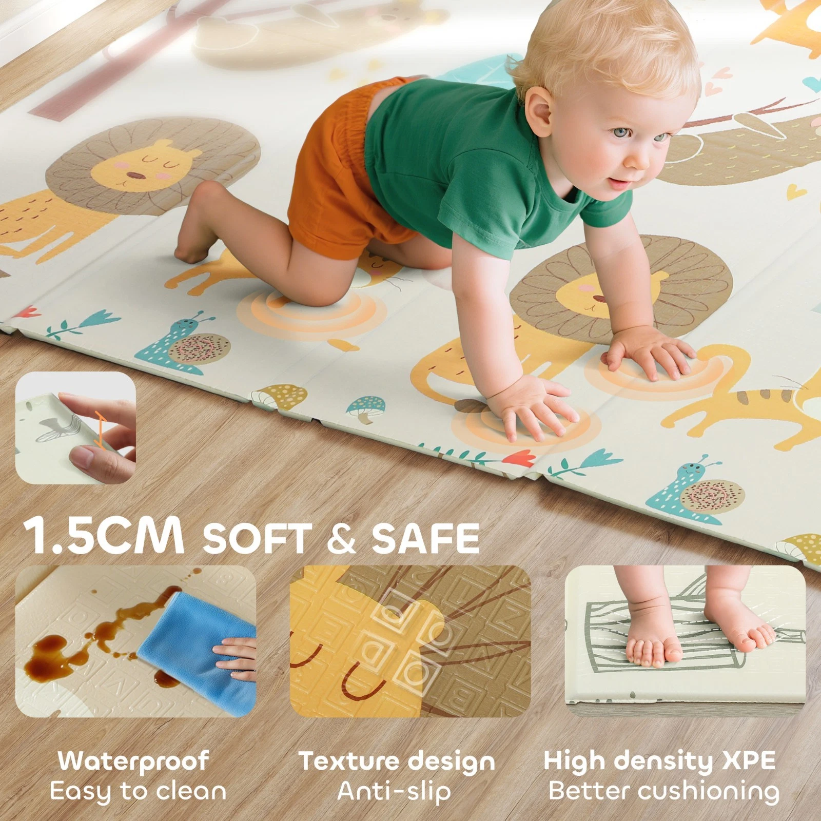 Kids Baby Play Mat Portable XPE Foam Activity Crawling Mat