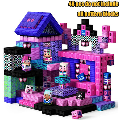 Magnetic Building Blocks Mine World Magnetic Pool Castle Villa Party Constructio