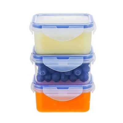 LocknLock 3er Pack 180ml Luftdicht Lebensmittelbehälter Stapelbar Mikrowellen Gefrierschrank Gefriergeeignet