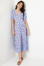 Dorothy Perkins Blue Midi Dress Womens Occasion Dresses