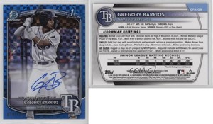 2025 Bowman Chrome Prospect Blue X-Fractor /150 Gregory Barrios #CPA-GB Auto