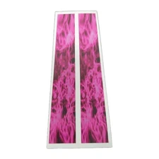 12 Pack 7" Arrow Wraps: Black w/ Pink Realistic Fire: Vinyl Stickers: 1" Wide