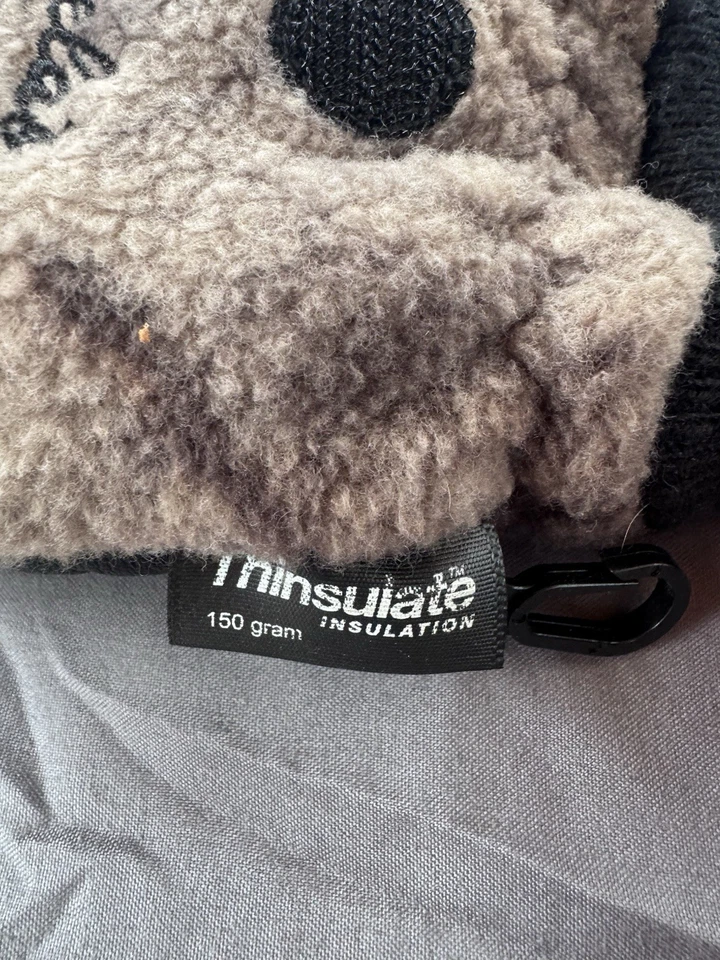 Luvas de lã camufladas Cabela's com palmas de couro, tamanho L/REG - Usado - Imagem 3 de 4