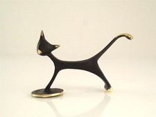 Werkst&auml;tte Karl HAGENAUER Classy Cat Vienna Brass 1930 Patinated Bronze
