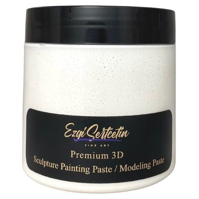 3D Sculpture Painting Paste 6 oz Metallic White Decorative Texture Plaster