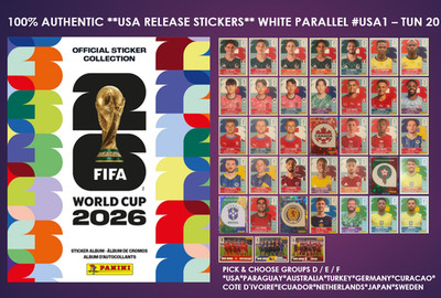 Panini World Cup USA/MEXICO/CANA 2026 - USA Edition - Stickers USA1-TUN20 -D/E/F