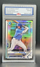2021 Bowman Draft Chrome Carter Jensen BDC-106 Refractor 1st RC Prospect PCG 10