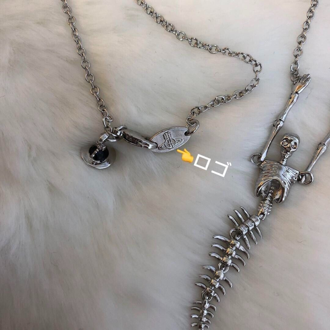 Vivienne Westwood Ariel Skeleton Mermaid Skull Necklace