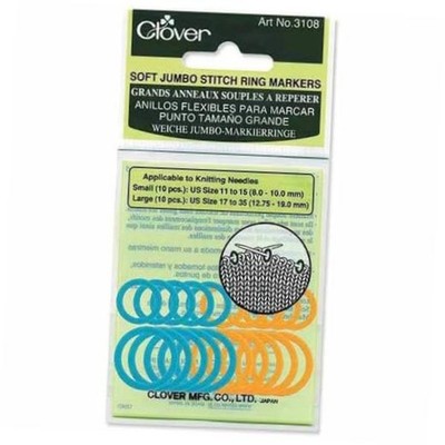 3108 Soft Jumbo Stitch Ring Markers - Multicoloured - 2.58 x 8.47 x - Other
