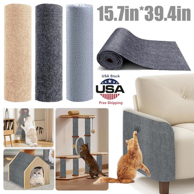 #ad Cat Scratching Mat Self Adhesive Cats Carpet DIY Scratch Furniture Protector $10.87