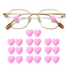 Anti-Slip Silicone Eyeglass End Tips, Comfortable Retainers, 10 Pairs, Pink