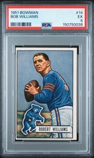 1951 Bowman Bob Williams PSA 5 Rookie #14 Chicago Bears RC Great Eye Appeal!