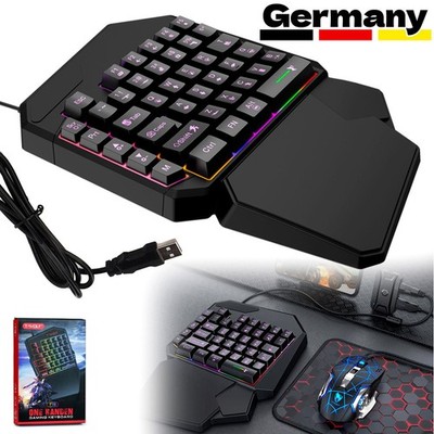 Keypad RGB LED Gaming Mini 40 Taste Leuchtend Einhand Tastatur Laptop PC Black