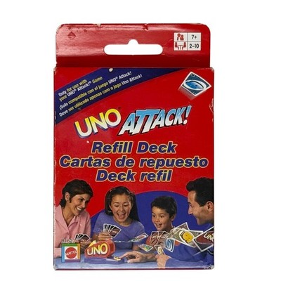 Uno Attack Refill Deck 112 Cards with Special Command Cards Ages 7+ Vintage