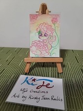 ACEO 'The Carnation Sprite' Original Artist Trading Card Signed By KiJeCreations