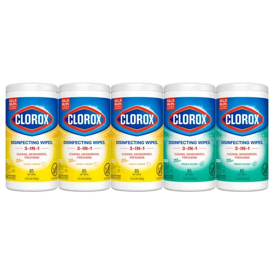 Clorox Disinfecting Wipes, 5 Pack (85-ct. Each) – Total 425 Cleaning Wipes