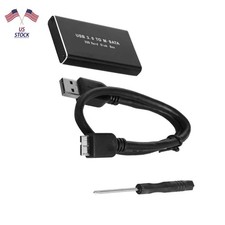 MSATA SSD External Hard Drive Enclosure 6Gbps USB 3.0 Supports 30/50mm Drives