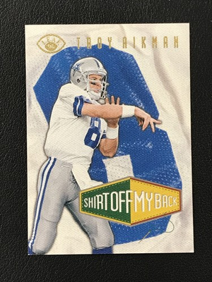 #ad 1996 Leaf #5 Troy Aikman Shirt Off My Back 2500 Dallas Cowboys $10.00