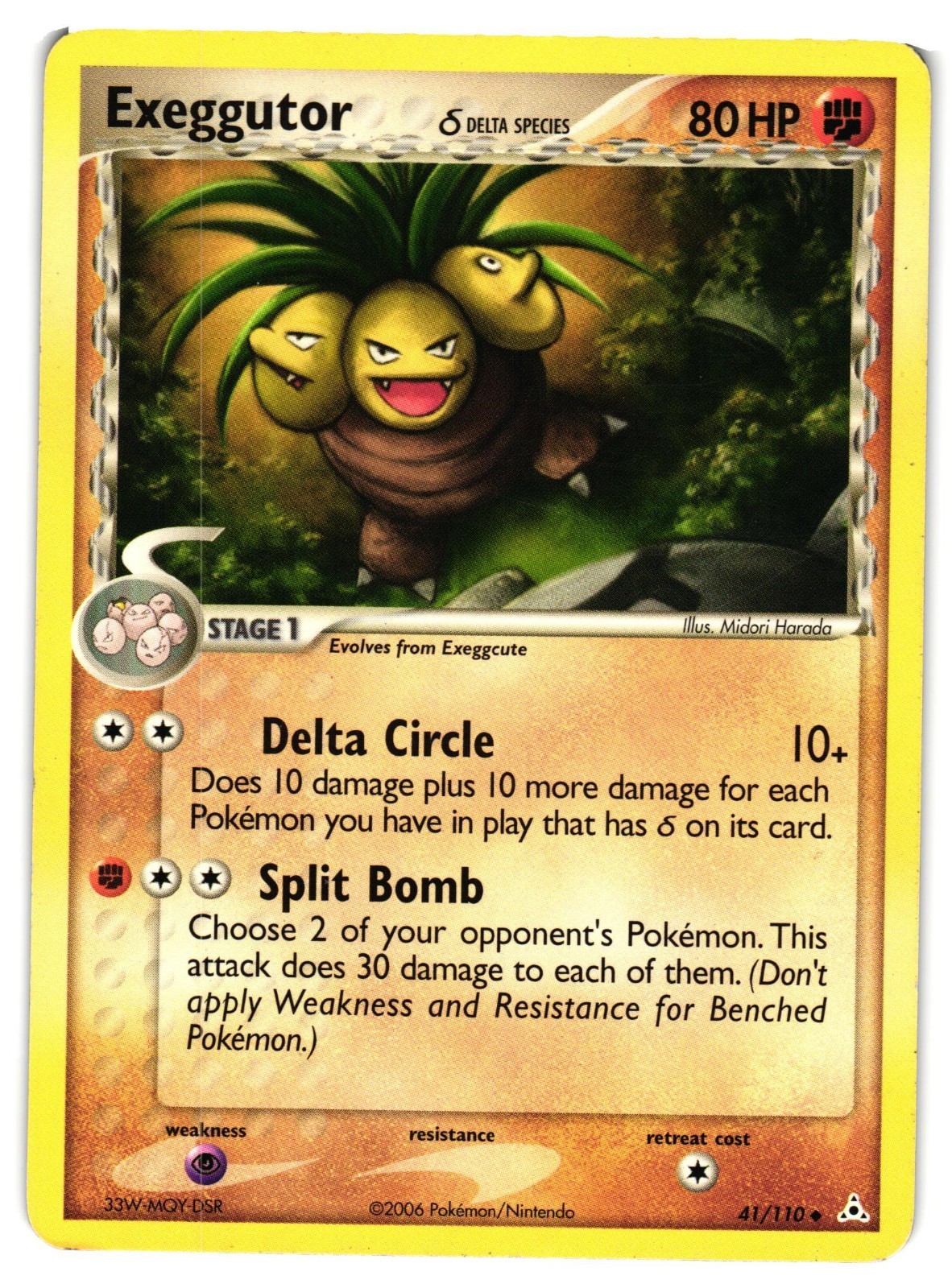 Pokemon TCG Exeggutor Delta Species Uncommon Holon Phantoms 41/110 MP/HP