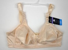 New 29 Bali Double Support Wireless Soft Touch Cool Comfort Bra 36 C Beige R5