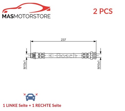 BREMSSCHLAUCH BREMSLEITUNG PAAR HINTEN BOSCH 1 987 481 052 2PCS P FÜR DS DS5