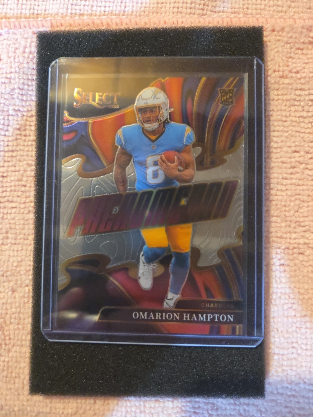 2025 Panini Select Omarion Hampton Phenomenon RC #15 Chargers Rookie
