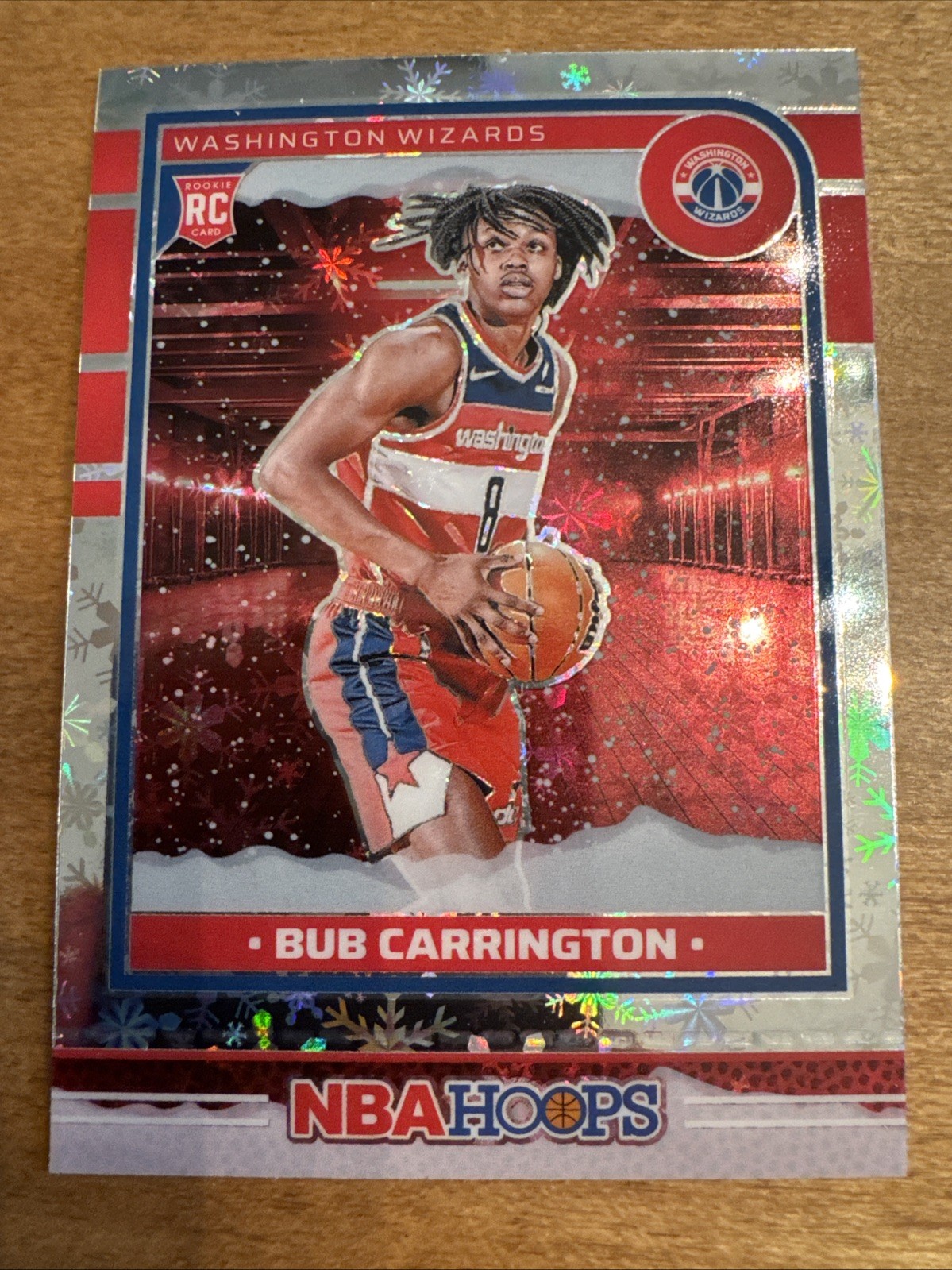 2024-25 NBA Hoops Winter BUB CARRINGTON Chrome Prizm Rc Rookie Card #244 Wizards