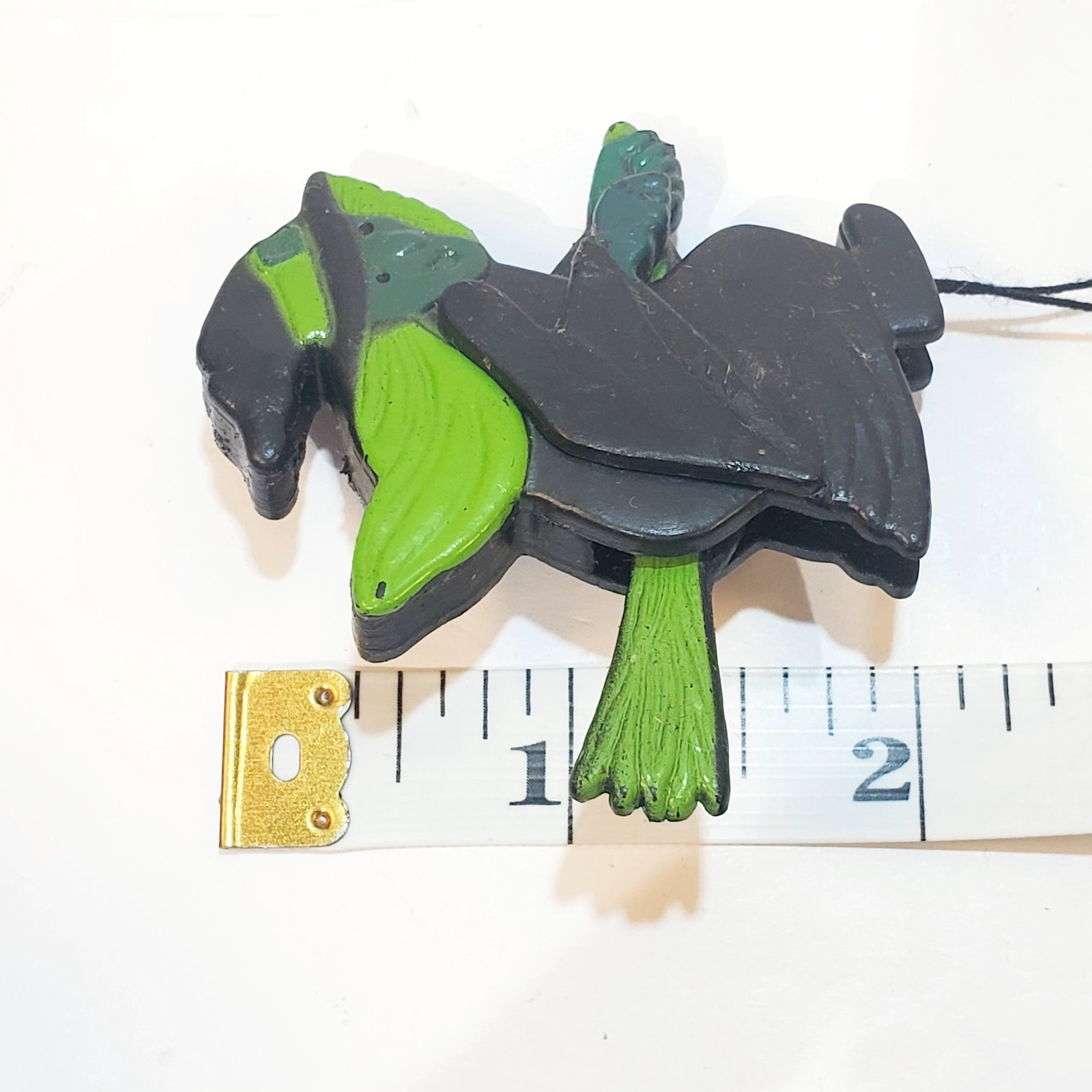 Vtg Molded Plastic Wicked Witch Pull String Movea… - image 4