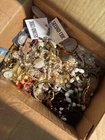 Huge Lot Vintage Costume Jewelry Mixed Box Wearable Silver/Gold/Red/Pink Tones