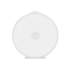 50 Pack Clear Transparent Round Clamshell CD Case, with Lock