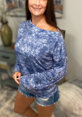 トップス whimsy TIE DYE THERMAL NAVY M Whimsy｜Tie Die Thermal｜Dark Navy – Origin Store