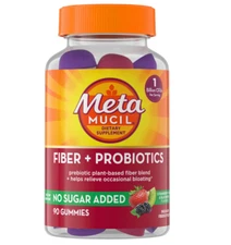 Fiber Supplement Gummies with Probiotics for Bloating Relief, No Sugar Added ...