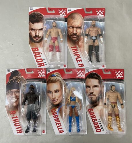 WWE Series 106 Action Figures FULL SET - Balor Triple H R-Truth Carmella Gargano - Picture 1 of 9