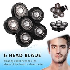 For Electric Razor 6-Blades Shaver Cutter Head Shaving Bald Replacement US