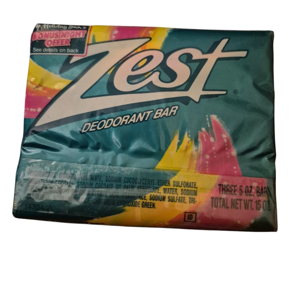 Lot Of 3 Zest Soap Bar Deodorant Soap 5 Oz Bars Vintage Sealed Unused Brand New - Image 2 of 4