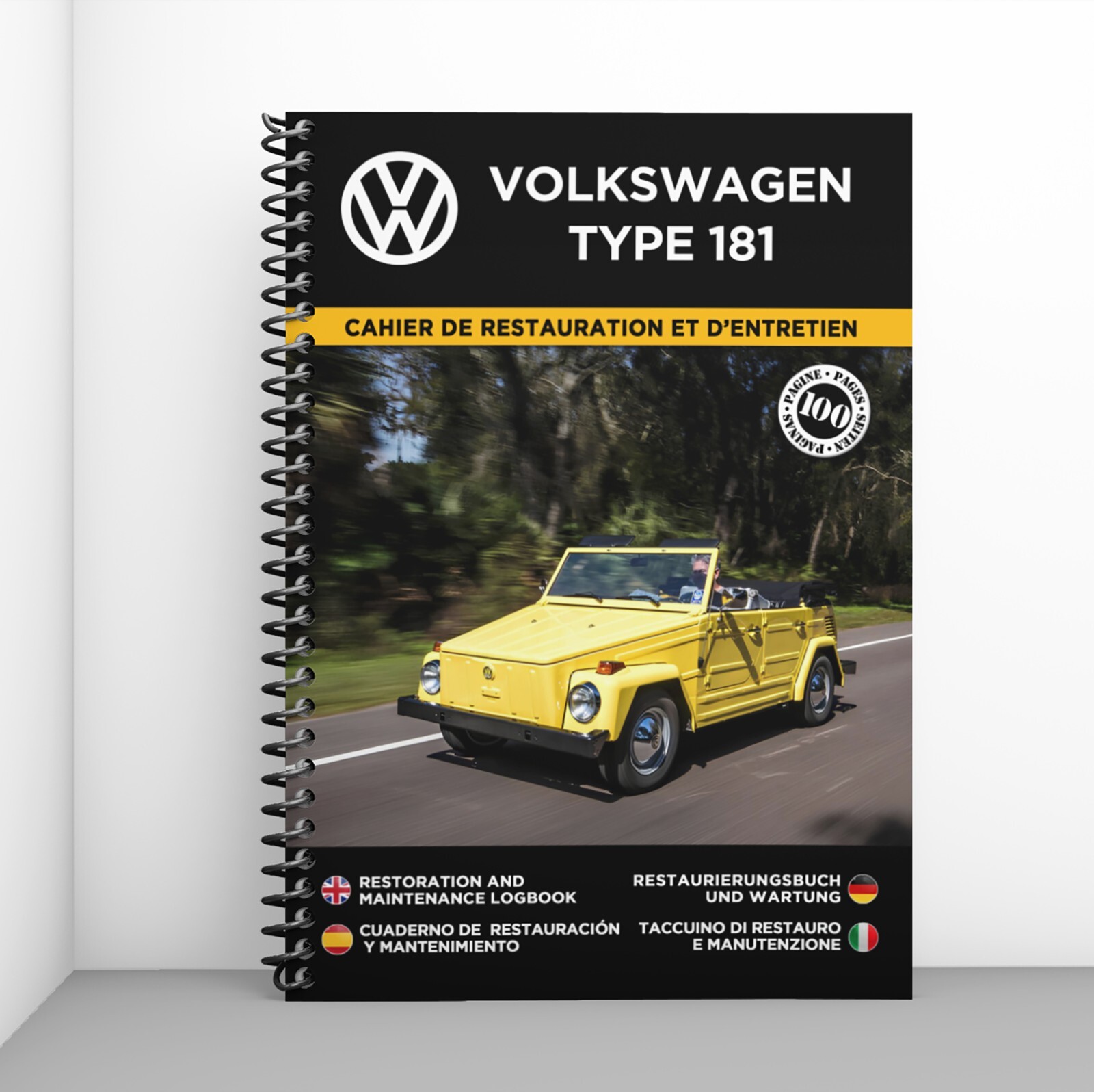 Cahier restauration entretien Volkswagen Type 181 carnet mecanique vehicule ancien