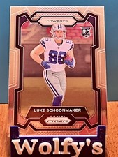 Luke Schoonmaker 2023 Panini Prizm Football Rookie Card #325 RC Dallas Cowboys