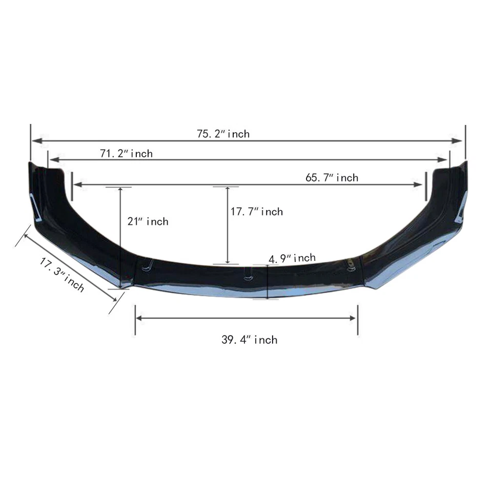 Add-on Universal Fit For Volvo C70 1998-2005 Front Bumper Lip Spoiler Splitter Foto 2 de 4