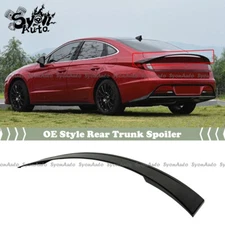 FITS 2020-2024 HYUNDAI SONATA GLOSSY BLACK OE STYLE REAR TRUNK SPOILER WING LID