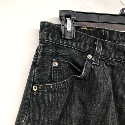 Vintage Levis 962 Loose Fit Straight Leg Black Jeans Size 11 Juniors Orange Tag - Picture 2 of 13