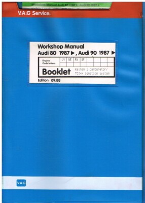 AUDI 80 90 (B3) 1.6 1.8 KEIHIN I CARBURETTOR/TCI-H IGNITION '87- WORKSHOP MANUAL