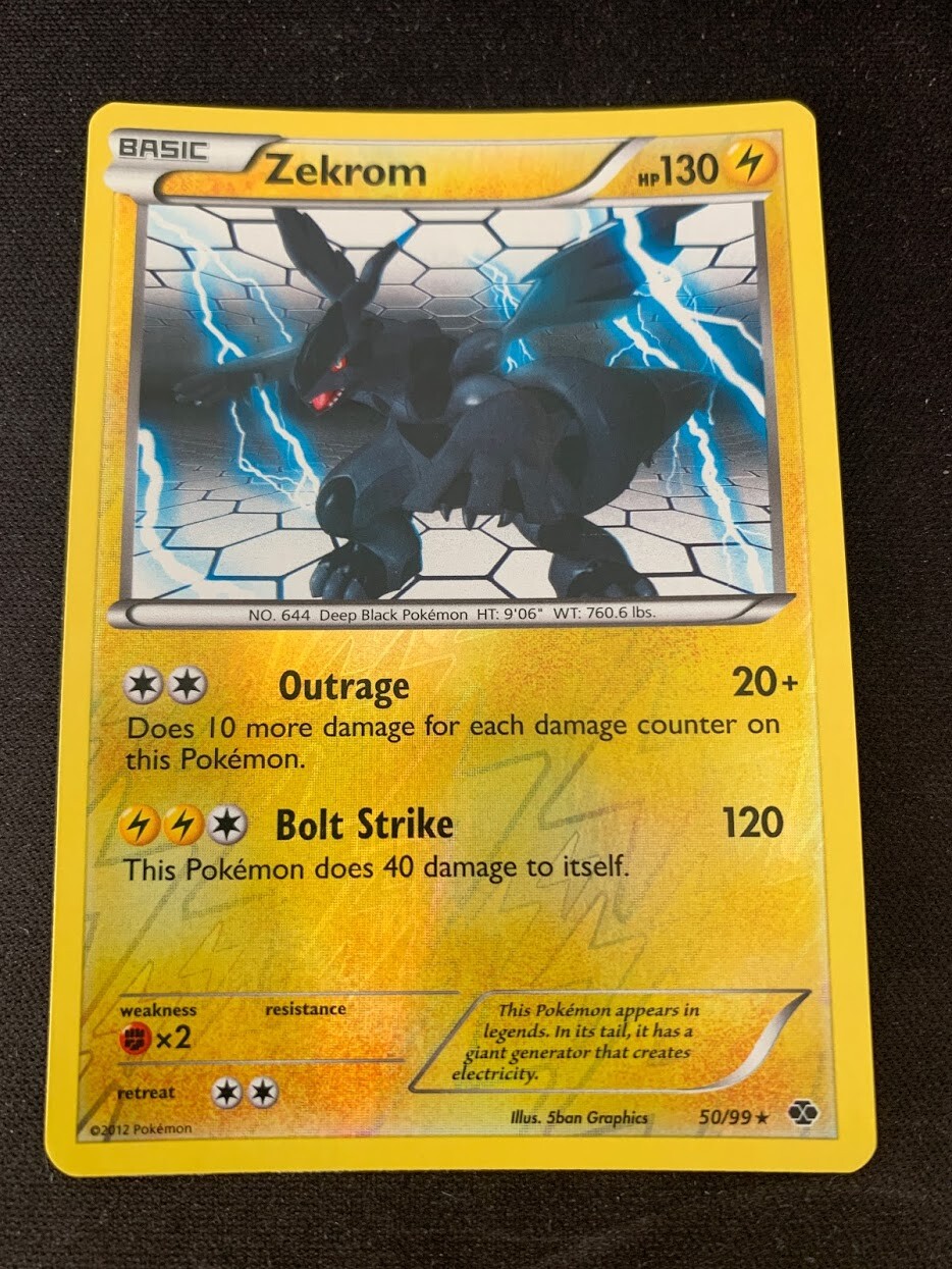 Pokemon Zekrom 50/99 Reverse Holo Rare Next Destinies Near Mint